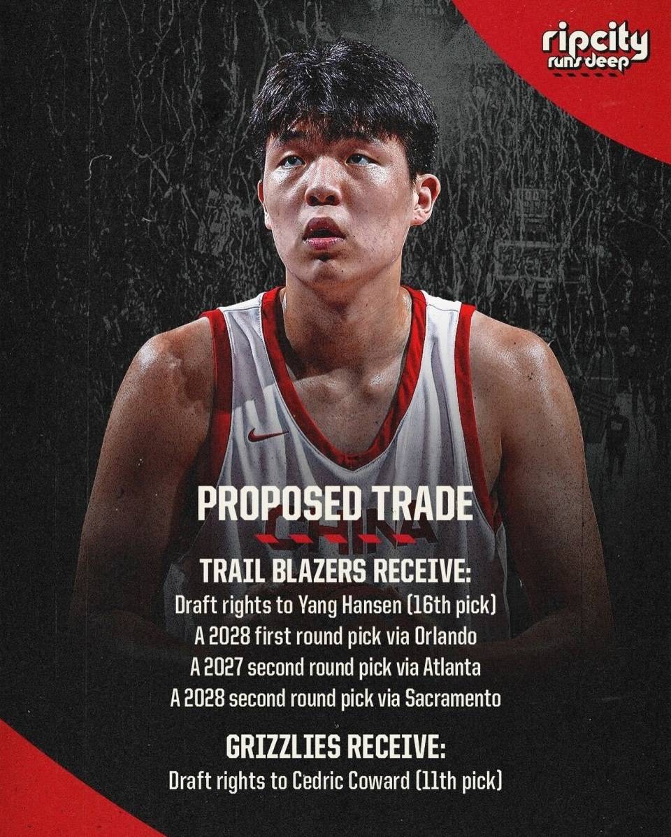 终于轮到我了！波特兰开拓者球员杨瀚森前来报到！
